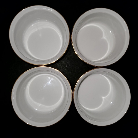 (4) "Evesham Gold" Gold On The Edge Oven Safe Ramekins by Royal Worcester - Picture 3 of 8